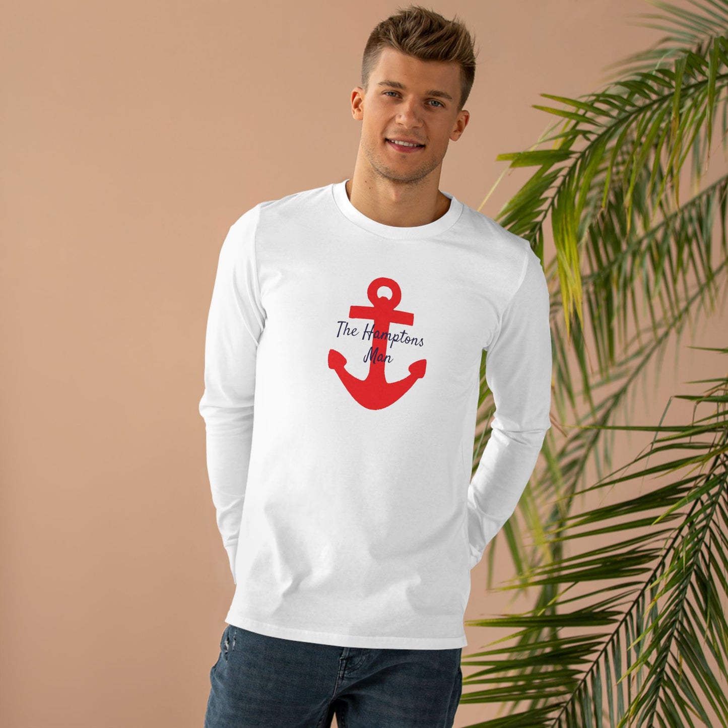 The Hamptons Man Anchor Long Sleeve Tee