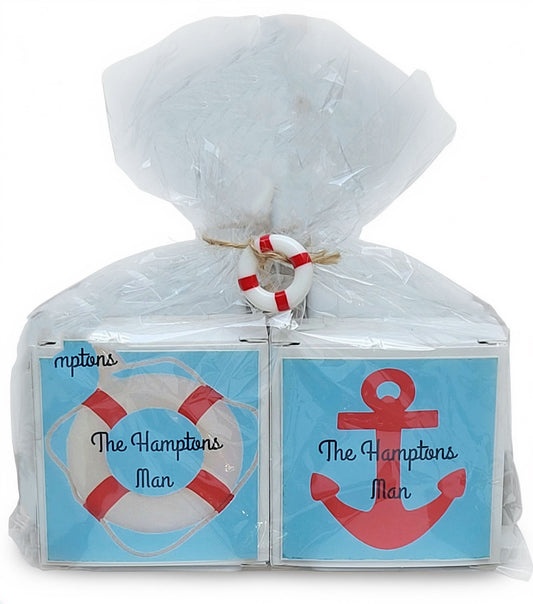 The Hamptons Man Anchor Soap Bar Set of 2-Vegan Mango Butter Soap